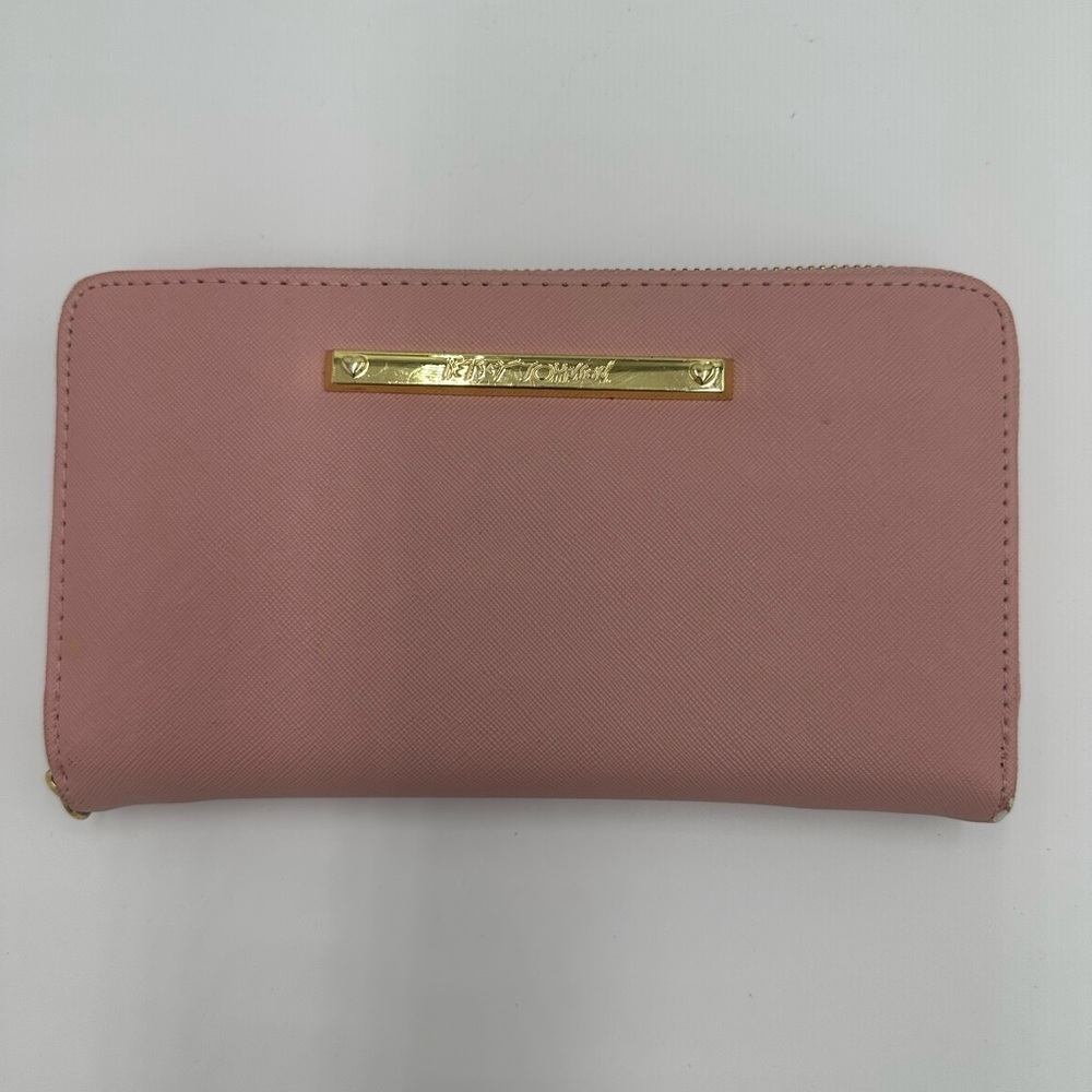 Betsey Johnson Blush Wallet with Gold Detail